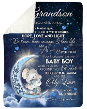 I AM ALWAYS WITH YOU - BEAUTIFUL GIFT TO GRANDSON Large Sherpa Fleece Blanket - 60" x 80" thumbnail