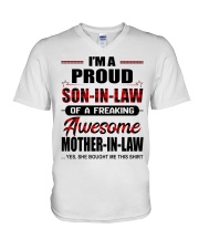I'M A PROUD SON-IN-LAW V-Neck T-Shirt tile