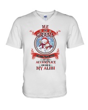 She Is My Alibi - Amazing Gift For Grandkids V-Neck T-Shirt tile