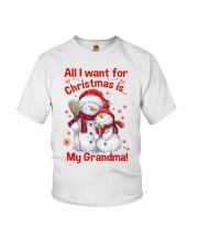 ALL I WANT FOR CHRISTMAS IS MY GRANDMA - BEST GIFT FOR GRANDCHILD Youth T-Shirt front