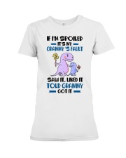 LIKED IT TOLD GRAMMY - GIFT FOR GRANDCHILDREN Premium Fit Ladies Tee tile