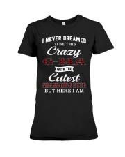 CRAZY G-MA WITH THE CUTEST GRANDKIDS Premium Fit Ladies Tee tile