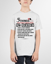 5 THINGS YOU SHOULD KNOW ABOUT MY MAWMAW Youth T-Shirt garment-youth-tshirt-front-01