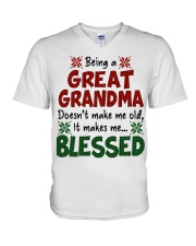 Being A Great Grandma- Perfect Gift For Grandma V-Neck T-Shirt tile