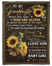 I LOVE YOU - GRANDDAUGHTER GIFT WITH SUNFLOWER Small Fleece Blanket - 30" x 40" front