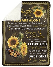 I LOVE YOU - GRANDDAUGHTER GIFT WITH SUNFLOWER Sherpa Fleece Blanket tile