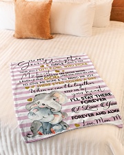 MY HEART - MOM MOM TO GRANDDAUGHTER Small Fleece Blanket - 30" x 40" aos-coral-fleece-blanket-30x40-lifestyle-front-01