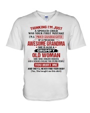 I'M A PROUD GRANDDAUGHTER - GIFT FOR GRANDDAUGHTER V-Neck T-Shirt tile