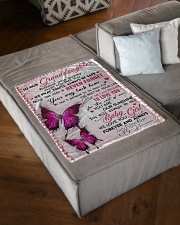 YOU ARE OUR SUNSHINE - GIFT FOR GRANDDAUGHTER Small Fleece Blanket - 30" x 40" aos-coral-fleece-blanket-30x40-lifestyle-front-03