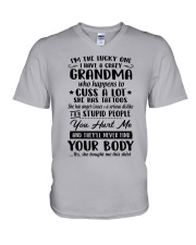 I'M THE LUCKY ONE - BEST GIFT FOR GRANDKID V-Neck T-Shirt tile