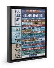 BELIEVE IN YOURSELF - GRANDMA TO GRANDDAUGHTER Floating Framed Canvas Prints Black tile