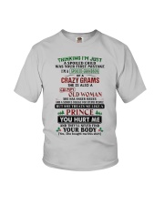 I'm A Spoiled Grandson Of A Crazy Grams Youth T-Shirt front