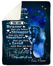 THE GIFT OF YOU - BEAUTIFUL GIFT TO GRANDSON Sherpa Fleece Blanket tile