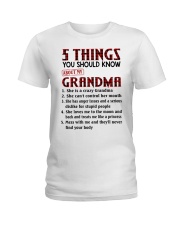 5 THINGS YOU SHOULD KNOW ABOUT MY GRANDMA Ladies T-Shirt tile