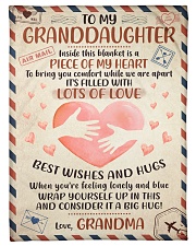 BEST WISHES AND HUGS - GRANDMA TO GRANDDAUGHTER Small Fleece Blanket - 30" x 40" front