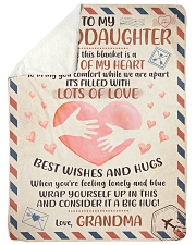 BEST WISHES AND HUGS - GRANDMA TO GRANDDAUGHTER Sherpa Fleece Blanket tile