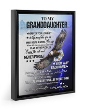 YOUR WAY BACK HOME - TO GRANDDAUGHTER FROM MOM MOM Floating Framed Canvas Prints Black tile