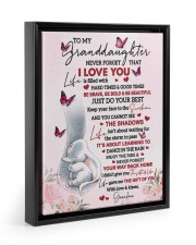 Just Do Your Best - Amazing Gift For Granddaughter Floating Framed Canvas Prints Black tile
