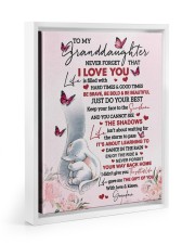 Just Do Your Best - Amazing Gift For Granddaughter Floating Framed Canvas Prints White tile