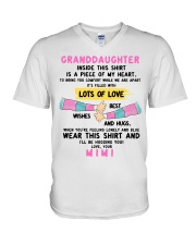 LOTS OF LOVE - BEAUTIFUL GIFT FOR GRANDDAUGHTER V-Neck T-Shirt tile