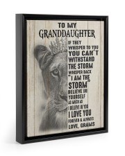 I AM THE STORM - GREAT GIFT FOR GRANDDAUGHTER Floating Framed Canvas Prints Black tile