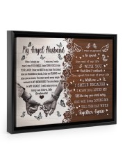 YOU ARE ALWAYS IN MY HEART - MY ANGEL HUSBAND Floating Framed Canvas Prints Black tile