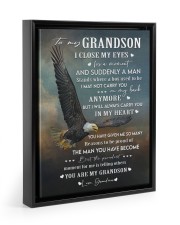 CARRY YOU IN MY HEART - SPECIAL GIFT FOR GRANDSON Floating Framed Canvas Prints Black tile