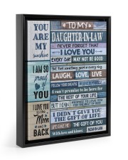 I LOVE YOU - SPECIAL GIFT FOR DAUGHTER-IN-LAW Floating Framed Canvas Prints Black tile