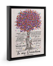 You Will Never Lose - Lovely Gift For Grandson Floating Framed Canvas Prints Black tile