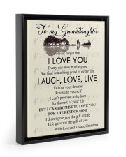 NEVER FORGET THAT I LOVE YOU - FOR GRANDDAUGHTER Floating Framed Canvas Prints Black tile