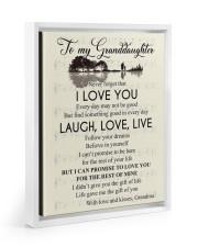 NEVER FORGET THAT I LOVE YOU - FOR GRANDDAUGHTER Floating Framed Canvas Prints White tile
