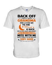 Mess With Me - Best Gift For Grandkids V-Neck T-Shirt tile