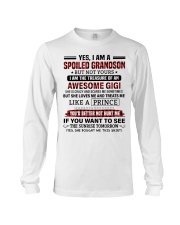 YES I AM A SPOILED GRANDSON Long Sleeve Tee tile