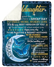 SMILE MORE WORRY LESS - GIFT FOR GRANDDAUGHTER Sherpa Fleece Blanket tile