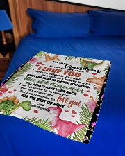 I LOVE YOU - LOVELY GIFT FOR GRANDSON Small Fleece Blanket - 30" x 40" aos-coral-fleece-blanket-30x40-lifestyle-front-02