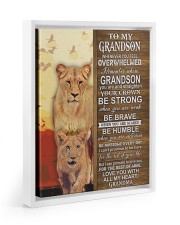 STRAIGHTEN YOUR CROWN - TO GRANDSON FROM GRANDMA Floating Framed Canvas Prints White tile