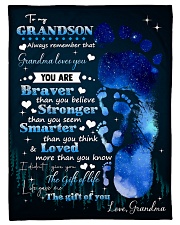 GRANDMA LOVES YOU - GRANDMA TO GRANDSON Small Fleece Blanket - 30" x 40" front