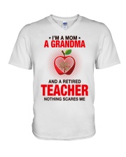 NOTHING SCARES ME - PERFECT GIFT FOR GRANDMA V-Neck T-Shirt tile