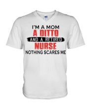 NOTHING SCARES ME - PERFECT GIFT FOR NURSE V-Neck T-Shirt tile