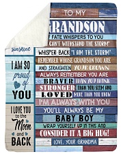 WITHSTAND THE STORM - GRANDMA TO GRANDSON Sherpa Fleece Blanket tile