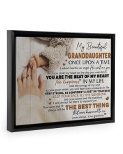 THE BEST THING - PERFECT GIFT FOR GRANDDAUGHTER Floating Framed Canvas Prints Black tile