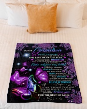 BELIEVE IN YOURSELF - PERFECT GIFT FOR GRANDSON Small Fleece Blanket - 30" x 40" aos-coral-fleece-blanket-30x40-lifestyle-front-04