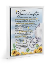 I LOVE YOU - GIFT FOR GRANDDAUGHTER Floating Framed Canvas Prints White tile