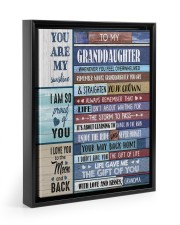 STRAIGHTEN YOUR CROWN - GIFT FOR GRANDDAUGHTER Floating Framed Canvas Prints Black tile