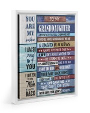 STRAIGHTEN YOUR CROWN - GIFT FOR GRANDDAUGHTER Floating Framed Canvas Prints White tile