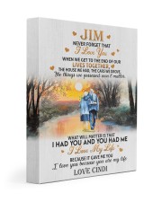 I LOVE YOU - LOVELY GIFT FOR JIM FROM CINDI 11x14 Gallery Wrapped Canvas Prints front