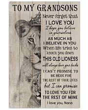OLD LIONESS'LL HAVE YOUR BACKS - NANA FOR GRANDSON 11x17 Poster front