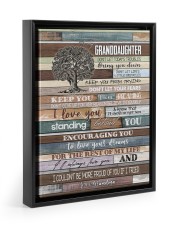 I LOVE YOU - AMAZING GIFT FOR GRANDDAUGHTER Floating Framed Canvas Prints Black tile
