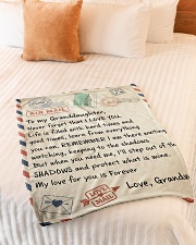 A BIG HUG - TO GRANDDAUGHTER FROM GRANDMA Small Fleece Blanket - 30" x 40" aos-coral-fleece-blanket-30x40-lifestyle-front-01