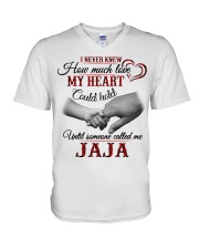 MY HEART - PERFECT GIFT FOR JAJA V-Neck T-Shirt tile